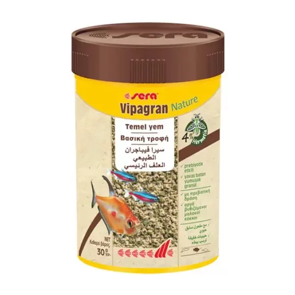 Sera Vipagran Nature 100 ml 30 gr Granül Balık Yemi