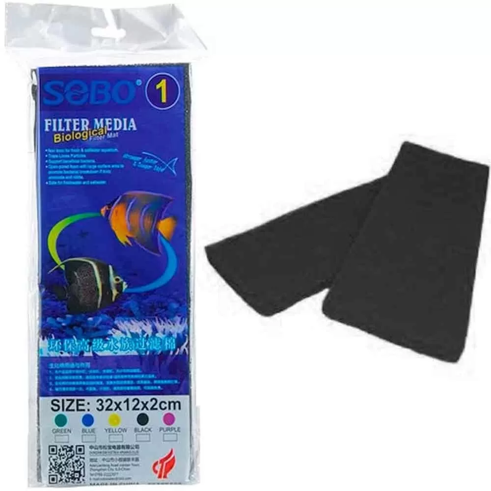Sobo Filtre Süngeri (32x12x2) Siyah | Akvaryum Filtre Malzemesi
